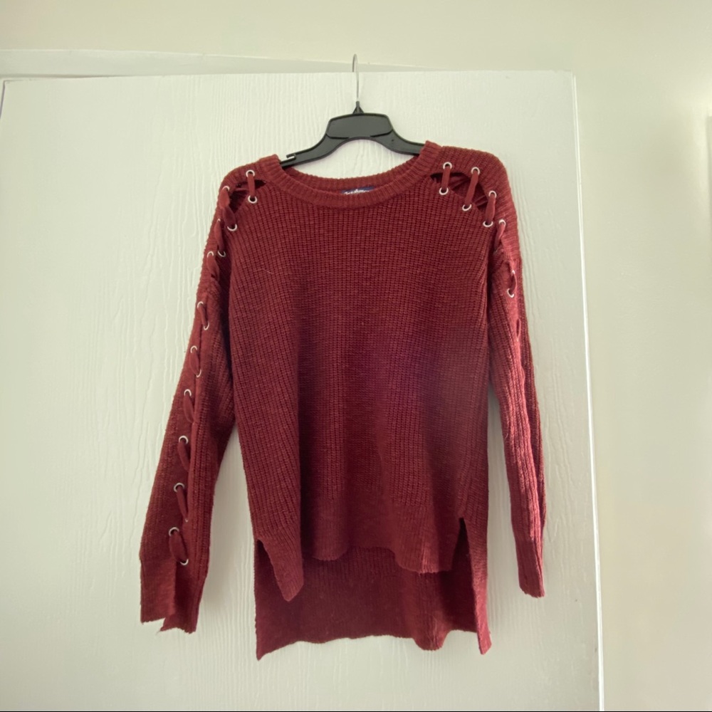 Long sleeve woven top
